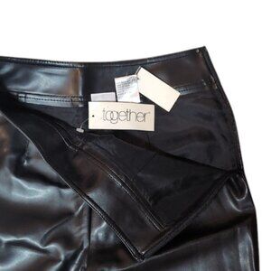 Sleek Black Faux Leather Pants